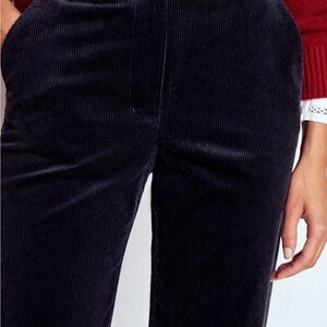 Boden Navy Corduroy Flare Leg Pants